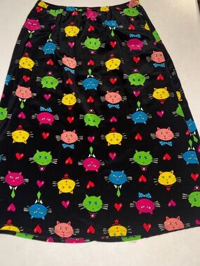 Bob Mackie Wearable Art Cat Skirt Medium M Rainbow Maxi